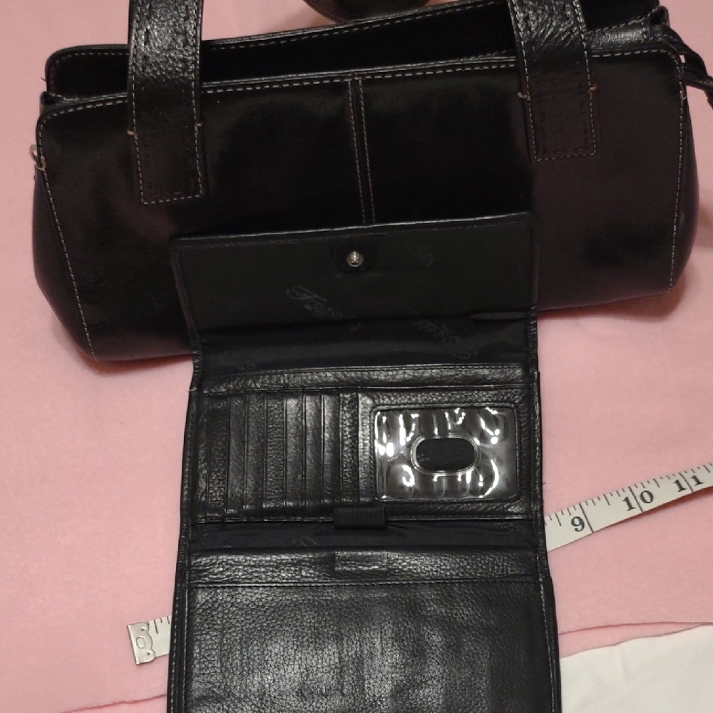 FOSSIL Black Leather Handbag and Wallet Set - Picture 2 of 14